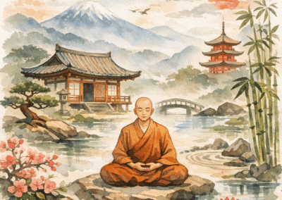 La fleur dans la main du Bouddha
